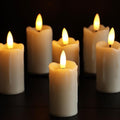 CANDLE CHOICE Battery Operated Flameless Votives with Remote Auto Daily Cycle Timer Long Lasting Realistic Black Wick Electric LED Candles Wedding Party Holiday Halloween Christmas Decorations 6 Pack