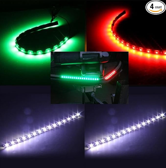 Green Blob Outdoors Marine Navigation LED Strips Kit for Pontoon, Bass, Sk,i Wave Runner, Jon Boats and Kayaks