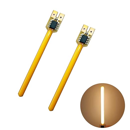 DIY kit Streaming Lights 3v Waterproof led Beads Breathing Light Auto Meteor Light Festival Decoration Lights (Warm Light 2 pcs.)