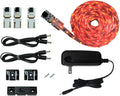 Inspired LED Cut and Connect LED Light Strips| Super Bright - 18 LEDs per Foot | RED | 9.5ft/ 3M | Flexible LED DIY Kit