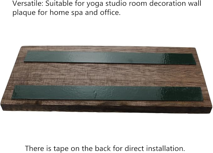 The Zen Den signs Room Decor Meditation in Progress Wall Hanging Sign,Inspirational Wooden Door Plaque for Yoga Studio Bedroom Decoration (Brown)
