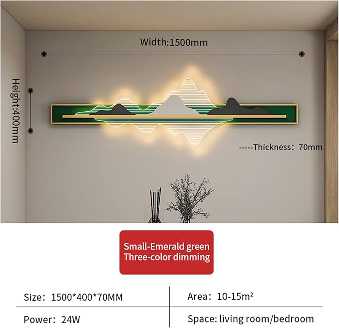 Chinese Style Wall Lamp, Modern Simple Zen Sunrise Atmosphere, Sofa Background Decoration, Painting Ligh, Chaner