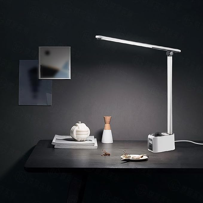 Pssopp LED Desk Lamp, 5 Color Temperatures Adjustable 18W Eye Caring Table Reading Lamp for Home Study and Office (T221012)