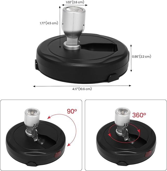 LED Spotlight Battery Operated, Wireless Picture Light, Accent Spot Light for Indoor Plant Tree, Display Puck Lights with Remote, Stick on Uplighting for Wall Photo Painting Dartboard Decor Artwork