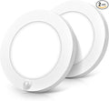 Motion Sensor LED Ceiling Light, 15W(100W Equivalent) & 1200LM, 3 Colors in 1(3000K/4000K/5000K), 7.5inch Flush Mount Lighting Fixture for Doorway, Stairway, Corridor, Pack of 2, Non-Dimmable, White