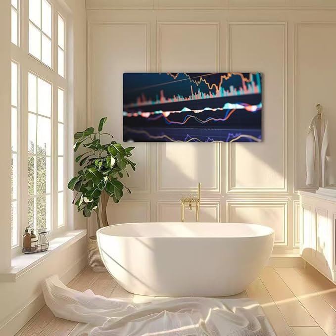 Wibinuki Wall Art Wall Decor Wall Paintings 0 Da driven marketing new business trend growth business for Living Room Bedroom Bathroom Home Decor Can Be Hung Directly 20"x 40"