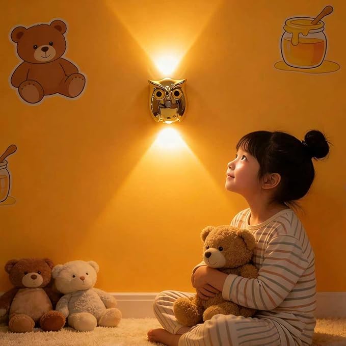 Motion Sensor Wall Light: 1200mAh Rechargeable Wall Sconce 2pcs Magnetic Stair Lights Indoor Wireless Wall Sconces Night Light for Bedroom Hallway Stairs Home Decor (Gold)