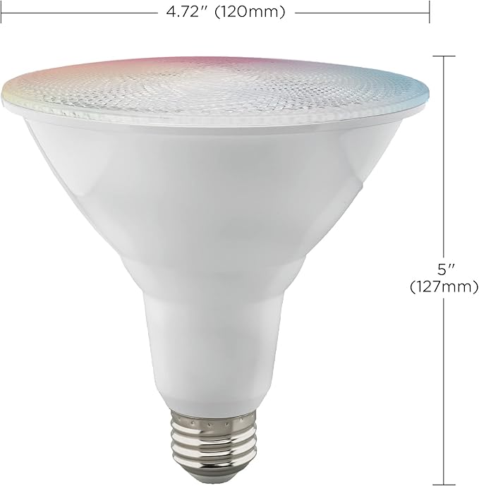 Satco S11258 Starfish 15-Watt WiFi Smart LED Light Bulb, Works with Siri, Alexa, Google Assistant, SmartThings, 2700K-5000K, PAR38, 1200 Lumens, White