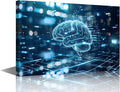 TUMOVO Digital Brain Canvas Printing Wall Art House Decoration for Wall Art Work for Wall Decor Living Room Neural Network Pictures for Bedroom Wall Decor Poster and Prints 16" Wx24 Hx1 Panel