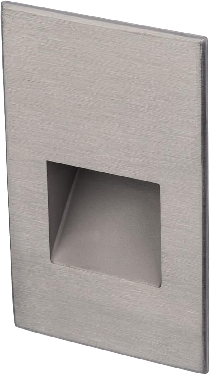 WAC Landscape Lighting, LEDme 120V LED Vertical Indoor and Outdoor Step and Wall Light 3000K Built-in LED in Stainless Steel