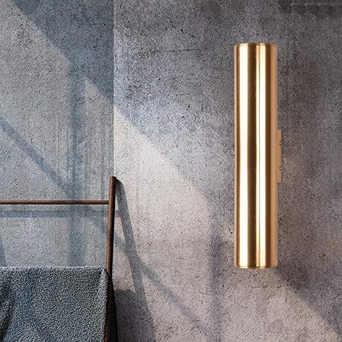 Indoor Led Creative Loft Warm Light Modern Corridor Living Room Bedside Lamp Decoration Alumiwall Lighting,Golden,10X50Cm(7W) (Golden 10X30Cm(7W))