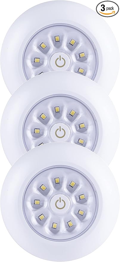 LIGHT IT! By Fulcrum, 30016-308 9-LED Anywhere Light XB, White, 3 Pack