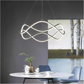 Modern Home Decor Led Lights Pendant Light Lamps for Living Room Chandeliers for Dining Hanging Indoor Lighting,Modern LED Chandelier(APP with RC Dimmable,Black-D50cm)