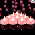 BEICHI Flameless Candles, Tea Lights Battery Operated, No Flickering Votive Candles LED Tea Lights for Wedding Christmas Party Home Decor (50 Pack, Pink)