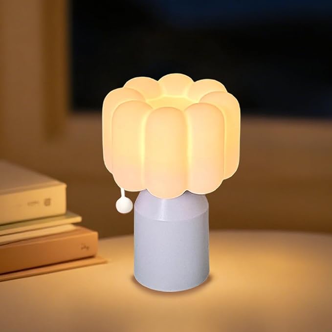 Mini Night Light for Bedroom, Flower Silicone Night Light with 30min Timer, Touch Control Dimmable Lamp with 3 Brightness Levels, LED Rechargeable Nightlight, Cute Bedside Lamp for Kids Gifts (Purple)