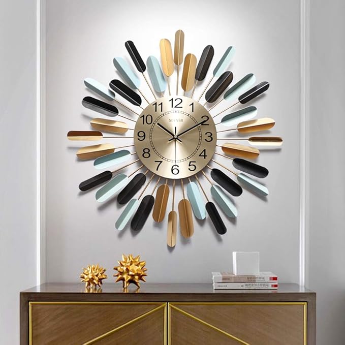 Modern Minimalist Living Room Wall Decoration at Home Style Creative Clock Electronic Light Modern Art