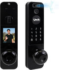 UMIKSMART Video Smart Door Lock with Camera, 3D Face Recognition & Fingerprint, WiFi Keyless Entry Deadbolt with Doorbell, Digital Keypad, Tuya App Control for Home Apartment, Black