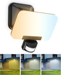 OREiN 3CCT Flood Lights Outdoor 3500LM 35W Motion Sensor Outdoor Lights, 6000K/4000K/2700K LED Security Lights Dusk to Dawn, IP65 Waterproof Motion Sensor Flood Lights for Garage, Yard, 1 Pack