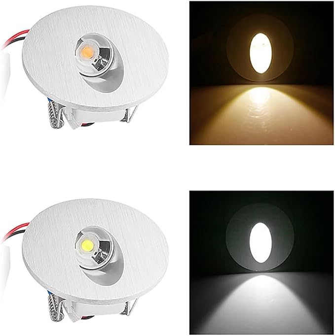 Wall Sconce Lamps Embedded with Mounting Box Round Nightlight for Stair Step Corridor Balcony Luminaire AC85-265V/DC12V(Cool(5500-7000K),3W 12V-24V)