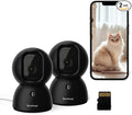 SensForge 2.5K Pan-Tilt Security Camera, 360° Dual-Band WiFi Camera for Home, Free AI Human & Pet Detection, 2-Day Cloud + 64GB SD Storage, Two-Way Talk, Optional AI + Storage Upgrade (2, Black)