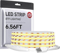 BTF-LIGHTING FCOB COB FOB LED Strip Lights 5V USB Powered 6.56FT 640LEDs Warm White 2700K 8mm Width Dimmable CRI 90+ with 3M Tape Flexible High Density for 3D Printer TV Backlight PC DIY Decor