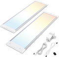 MYPLUS LED Under Cabinet Lighting Kit, 5 Color Temps Kitchen Light Under Cabient with Mesh APP DIY Control, 14W ETL Listed Power and Bright 920Lumen, Linkable LED Lighting 2 * 16 inch Panels