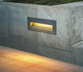 6W LED Step Light Stairway Modern Wall Fixture with Horizontal Louver Faceplate for Indoor and Outdoor Waterproof Corner Foot Lamp Gray