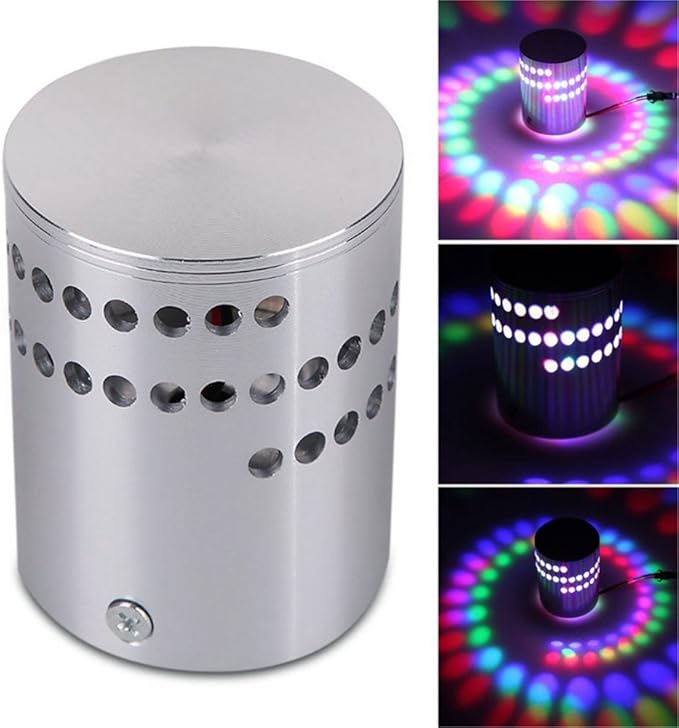 Colorful RGB Spiral Hole Wall Lamp Surface Wall Install Home Decor LED Light Luminaire Lighting
