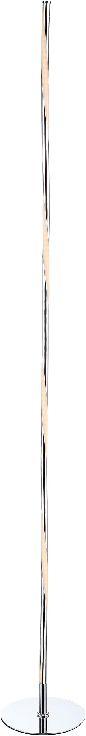 Eyely EYL7006A Sabrina 63.75" LED Integrated Floor Lamp for Reading Room, Living Room, Office, Bedroom, Modern, Contemporary, Chrome