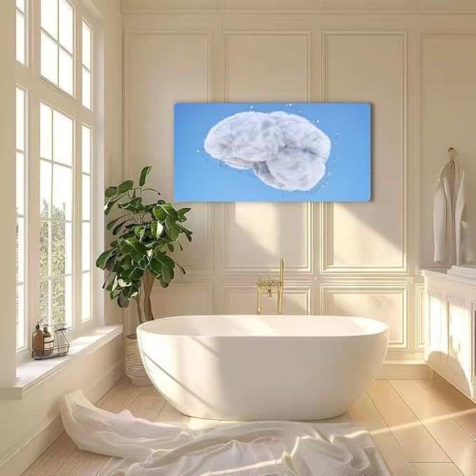 Wibinuki Wall Art Wall Decor Wall Paintings Cloud Computing And Artificial Intelligence for Living Room Bedroom Bathroom Home Decor Can Be Hung Directly 20"x 40"