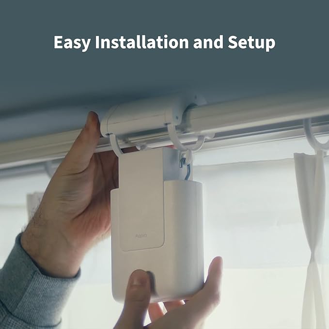 Aqara Smart Curtain Motor E1 Plus Aqara Smart Hub E1 (2.4 GHz Wi-Fi Required), Electric Curtain Driver for Home Automation, Support HomeKit, Alexa, Google Assistant and IFTTT (Track Version)