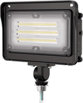 CINOTON Dusk to Dawn LED Flood Light Outdoor 50W, 7000LM IP65 Waterproof Security Wall Light Fixture with 180°Knuckle for Warehouse Patio Porch Garage 5000K Daylight AC100-277V, 1 Pack