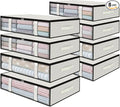 StorageRight Under Bed Storage Bags 8 Pack, 40L Large Clothes & Comforter Storage Containers with Clear Window, Breathable Fabric Organizer for Blankets, Bedding, Seasonal Clothing, White
