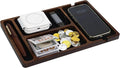 MultiBey Acacia Wood Valet Tray Nightstand Organizer, Wooden Valet Trays for Men Women, Wood Desk Organizer Drawer, EDC Essentials Catchall Tray for Phones, Watch, Pens, Keys