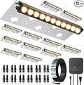 ZZXX All-in-One Retaining Wall Lights with Transformer, 2700K Hardscape Lighting, Low Voltage Landscape Lighting, IP68 Waterproof Outdoor Step Lights Fence Decor for Patio Stairs, 3W Lights 12-Pack