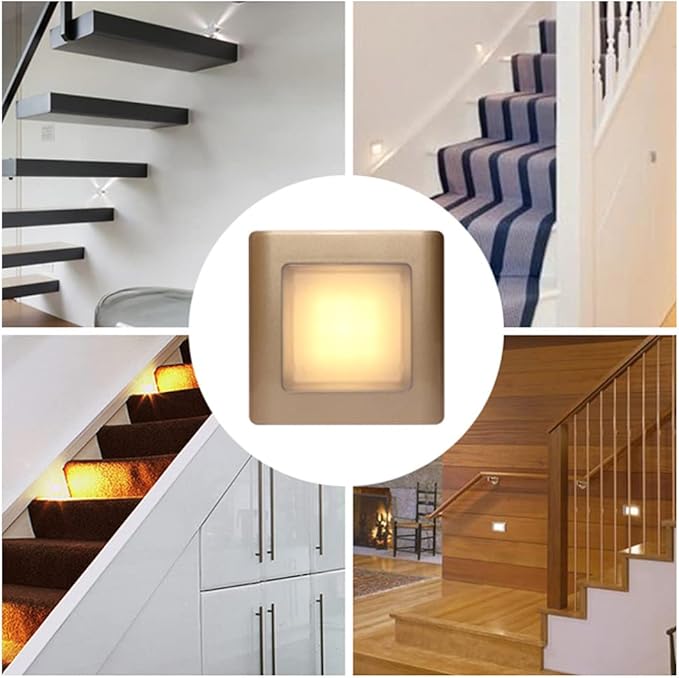 LED Step Lamp Stair Light AC85-265V Wall Light Corridor Aisle Lighting Indoor Wall Lighting CoolWhite Gold