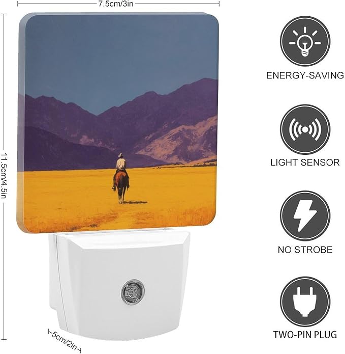 Plug in Night Light with LED & Smart Light Sensor, Stratum Auto-On/Off Night Lights Plug Into Wall for Bedroom, Bathroom, Hallway, Stairway