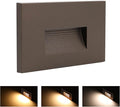 Stairway Lights Indoor, 120V 3.5W LED Dimmable Stair Lights Indoor Outdoor for Step Stair, 3000K/4000K/5000K, IP65 Waterproof, Aluminum, ETL, Bronze, Pack of 1 (D Style Bronze, 1)