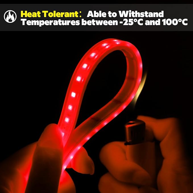 DC24V 630nm Red LED Strip for Sauna Lighting, Flexible Cuttable Dimmable Long 5m 16.4ft 600 LEDs Heat-Resistant IP68 Waterproof Chromotherapy Sauna Light Tape (Ordinary Red)