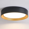 Dimmable Modern LED Flush Mount Ceiling Light,15.7 Inch 5CCT 36W/3000K-6000K,Minimalist Round Black and Gold Close to Ceiling Lighting Fixtures for Bedrooms,Dining Rooms,Living Room,Kitchens