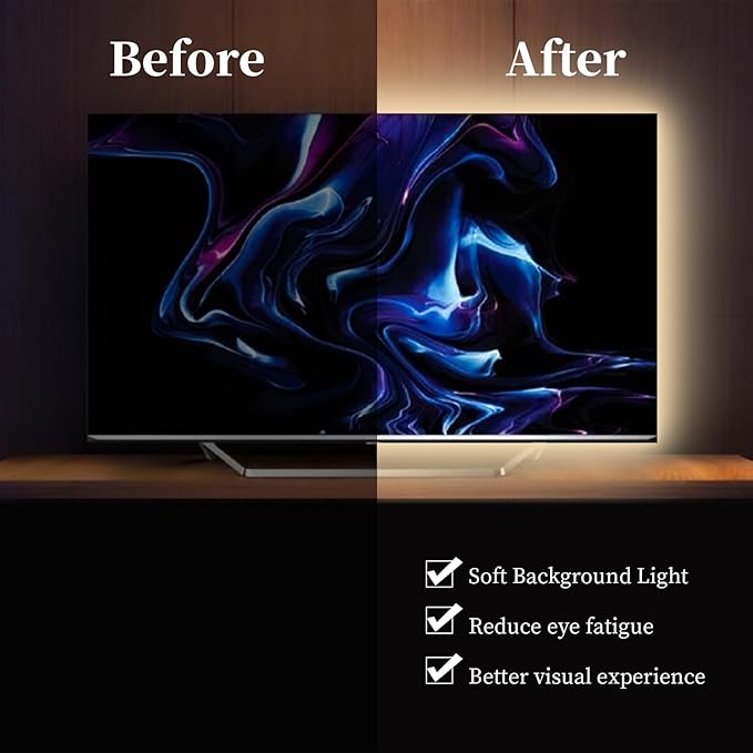 iNextStation 6.6ft/2M Warm White COB LED Light Strip, 640LEDs 5V USB Led Lights for TV, 3000K Dimmable LED Strip Lights, CRI93+ Flexible LED Tape Lights for TV Backlight, Outdoor, Bedroom, Mirror