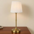 Cordless Table Lamp Rechargeable, 5200mAh High Capacity Battery Powered, Touch Dimmable Gold Lamp for Nightstand,Bedside,Kitchen,Living Room 15.8" (Fabric Lampshade)