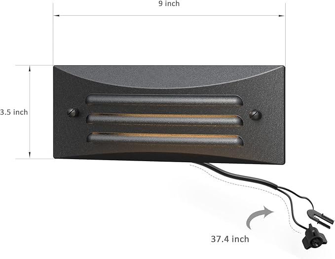 Low Voltage Step Lights 8PK Landscape Lighting Stair Lights 3000K Warm White 2W Outdoor Lights Warm White Light Aluminum Housing Stairway Deck Light with Connector