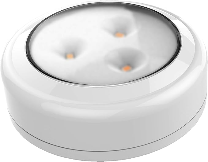 Brilliant Evolution Wireless LED Puck Light | Works with Remote Control | Under Cabinet, Closet Light | Battery Powered | Under Counter Lighting (Pack of 1)