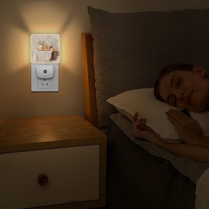 Plug in Night Light with LED & Smart Light Sensor, The Ideal Home Auto-On/Off Night Lights Plug Into Wall for Bedroom, Bathroom, Hallway, Stairway
