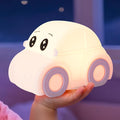 Cute Baby Toddler Car Kids Night Light for Kids, Dimmable+1800mAh Rechargeable+Timer+Portable+Silicone+Squishy, Touch Breastfeeding Bedside Night Lamp, Funny Girls Boy Gifts