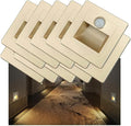 3W Motion Sensor Stair Lights 3000K Recessed LED Step Light Indoor Stair Step Wall Lamp Staircase Bedroom Decoration 10Pcs Gold