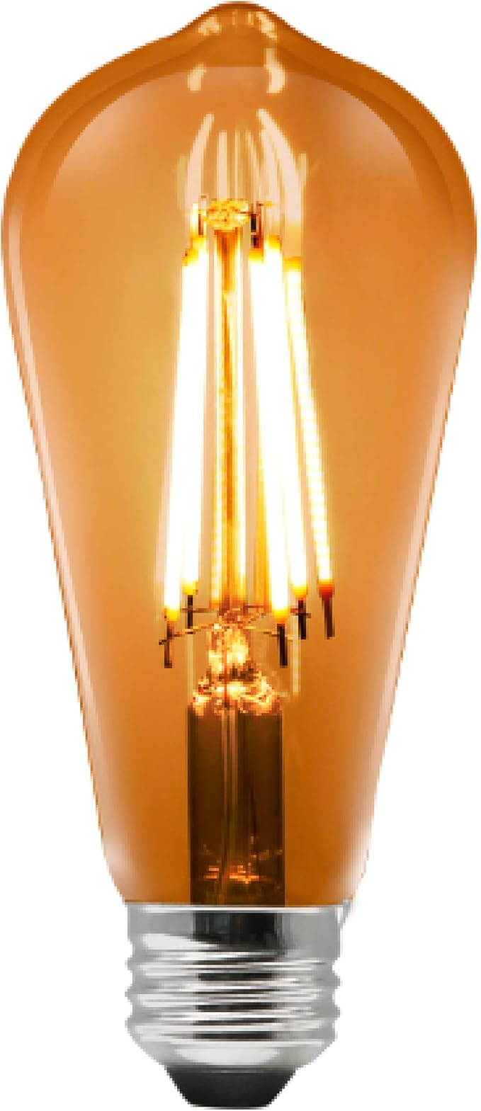 Sylvania WiFi LED Smart ST19 Amber Finish Light Bulb, 3.5W Efficient, for Alexa/Google Assistant, 2000K, No Hub Required - 2 Pack (75802)