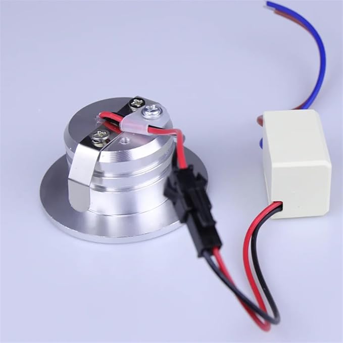 Wall Sconce Lamps Embedded with Mounting Box Round Nightlight for Stair Step Corridor Balcony Luminaire AC85-265V/DC12V(Cool(5500-7000K),3W AC85-265V)