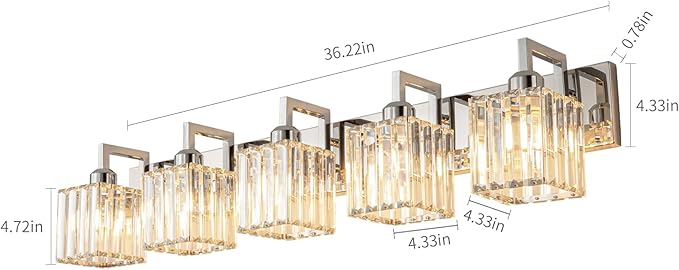 19.5" KnurledBrassWallSconcesSetof2,BronzeBathroomVanityLightFixtureswithWaterRipplesGlassTube,ModernLampforBedroom,LivingRoom,Hallway,Staise,Mirror,Kitchen